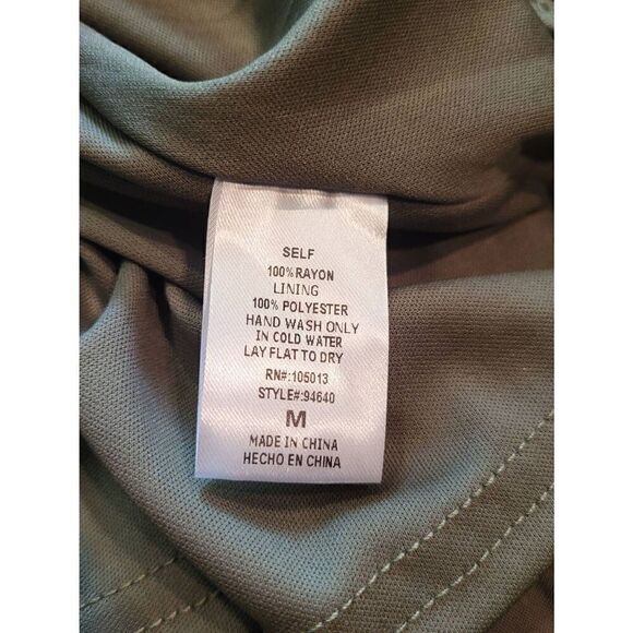 NWT Savanna Jane Sweet Pea Embroidered Dress Light Olive Women's Medium - Picture 5 of 5